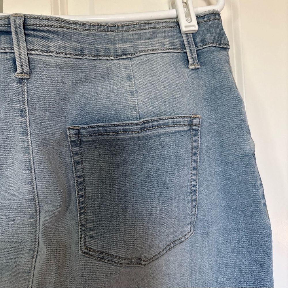 Maurices Light Blue Button-Front Denim Mini Skirt - Picture 11 of 13